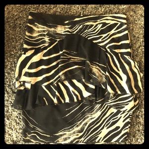 Zara zebra print skirt